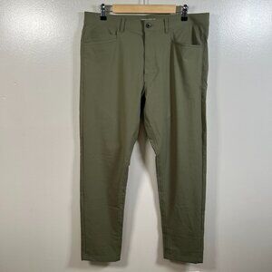 Western Rise Evolution Pant Size 35x32 Green Travel Tech Work Office Outdoor